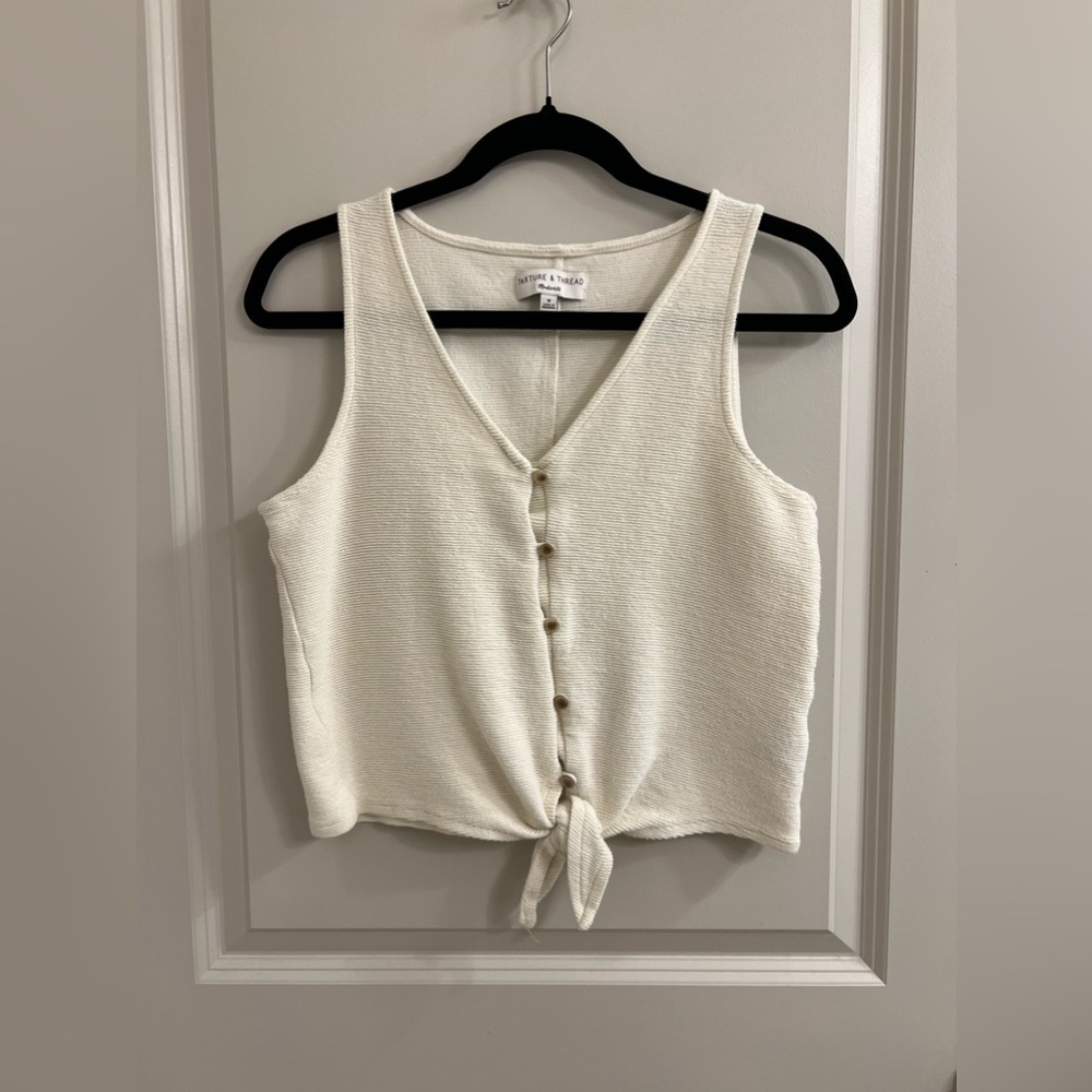 Madewell Tie Front Crop Top